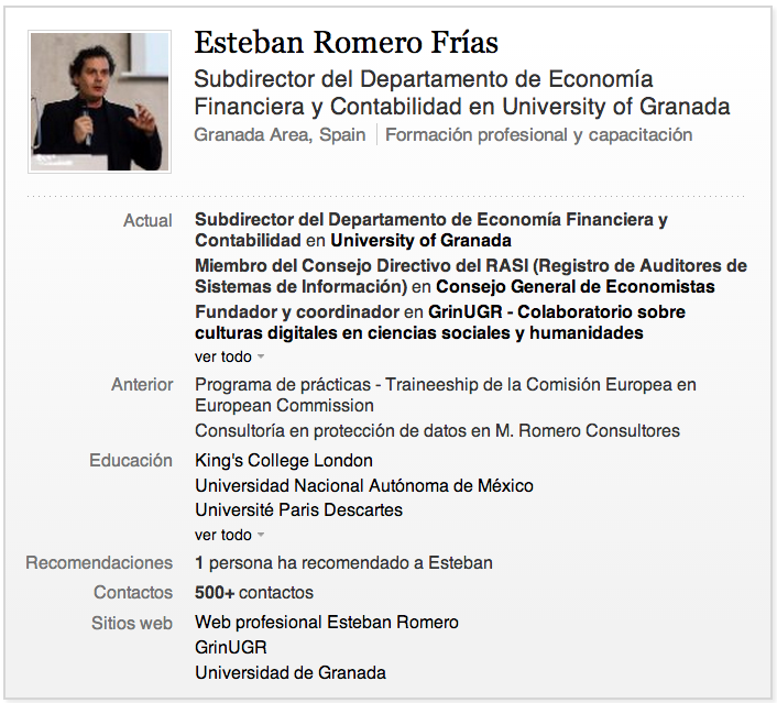 Curriculum Vitae Esteban Romero
