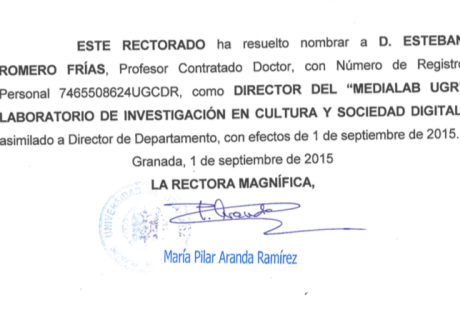 nombramiento medialab