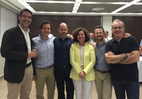 Equipo de comunicación: de izquierda a derecha, José Ángel, Esteban, Juan Carlos, Pilar, Salvador y Javier. Falta Giselle en la fotografía.